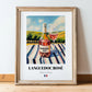 Languedoc Rosé – French Rose Wine, Vinoteca Print, in wooden frame leaning on the floor