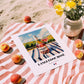 Languedoc Rosé – French Rose Wine, Vinoteca Print, unframed on coastal sand