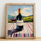 Barbaresco – Italian Red Wine, Wine Bar Still Life, no-text version framed in wood