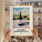Vino Nobile di Montepulciano – Italian Red Wine, Vineyard Terrace Poster, styled in a charming Paris street view