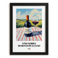 Vino Nobile di Montepulciano – Italian Red Wine, Vineyard Terrace Poster, in sleek black frame