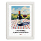 Vino Nobile di Montepulciano – Italian Red Wine, Vineyard Terrace Poster, placed in minimal white frame