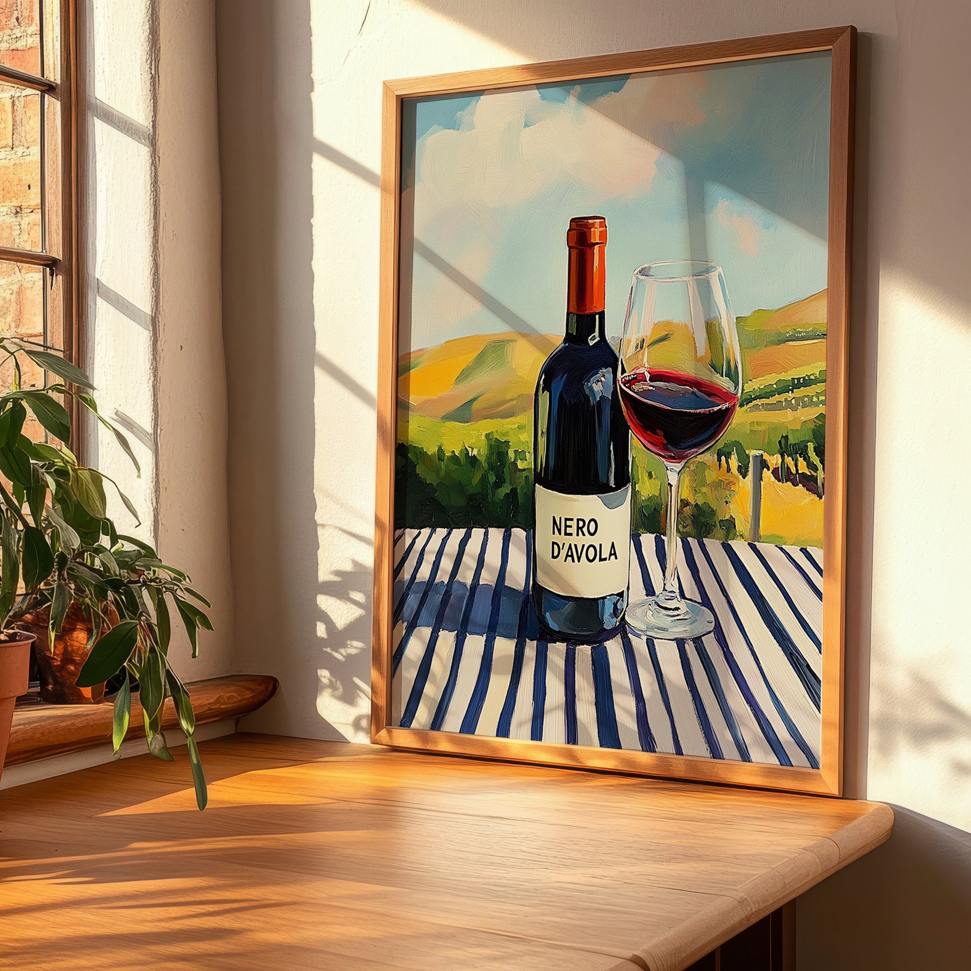 Nero d'Avola – Italian Red Wine, Wine Bar Wall Art, clean layout with no caption