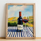 Nero d'Avola – Italian Red Wine, Wine Bar Wall Art, no-text version framed in wood
