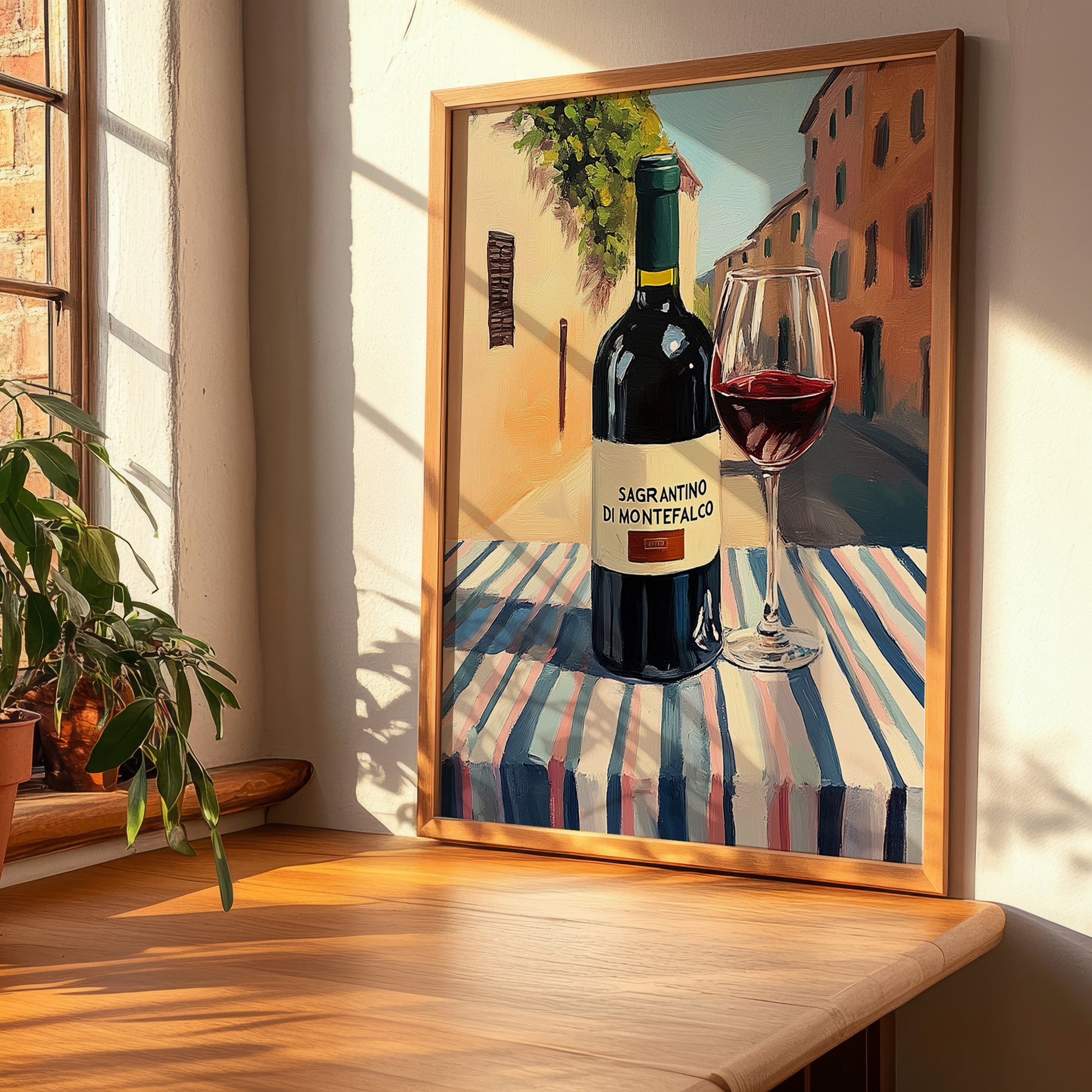 Sagrantino di Montefalco – Italian Red Wine, Enoteca Poster, clean layout with no caption