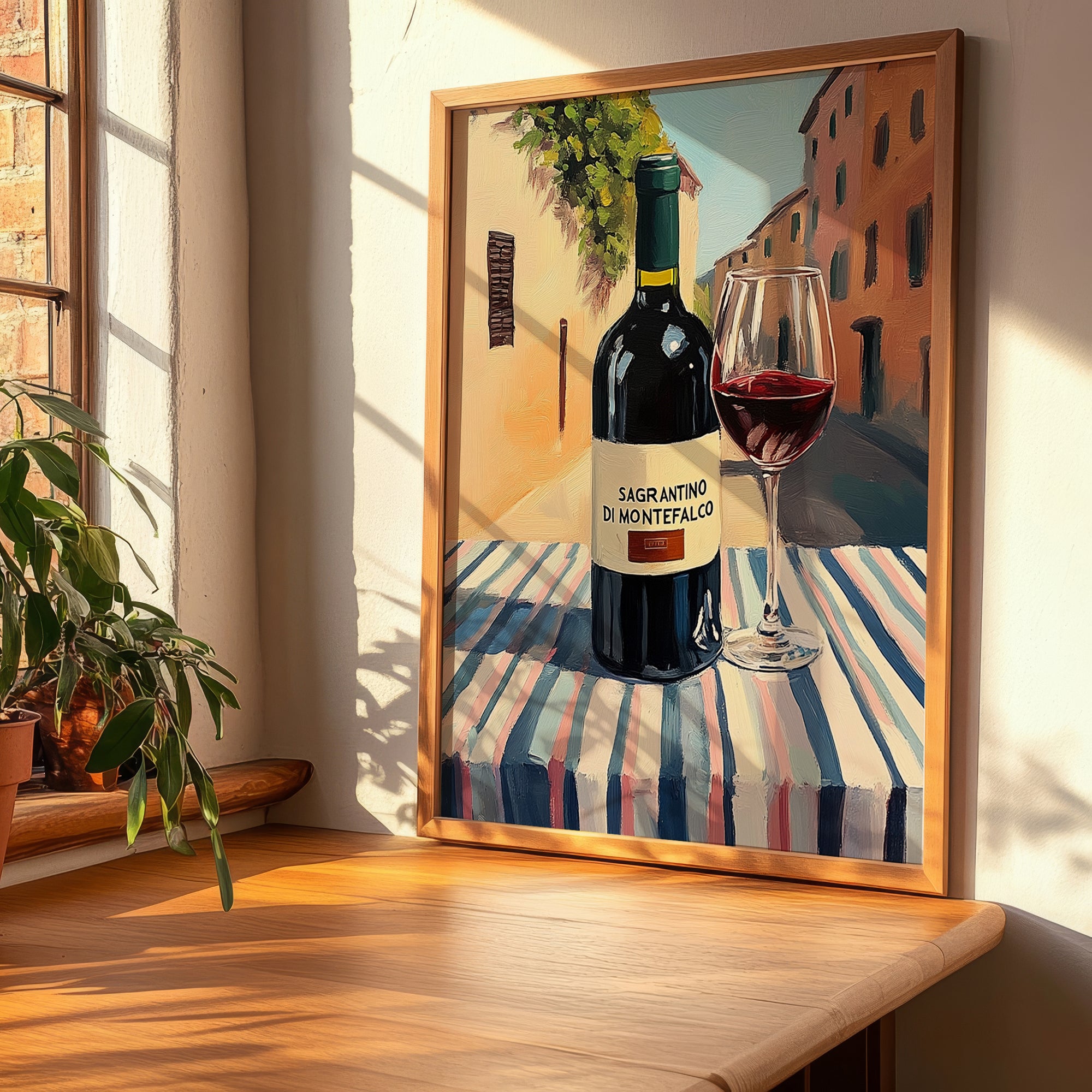 Sagrantino di Montefalco – Italian Red Wine, Enoteca Poster, clean layout with no caption