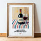 Sagrantino di Montefalco – Italian Red Wine, Wine Bar Poster, in wooden frame leaning on the floor