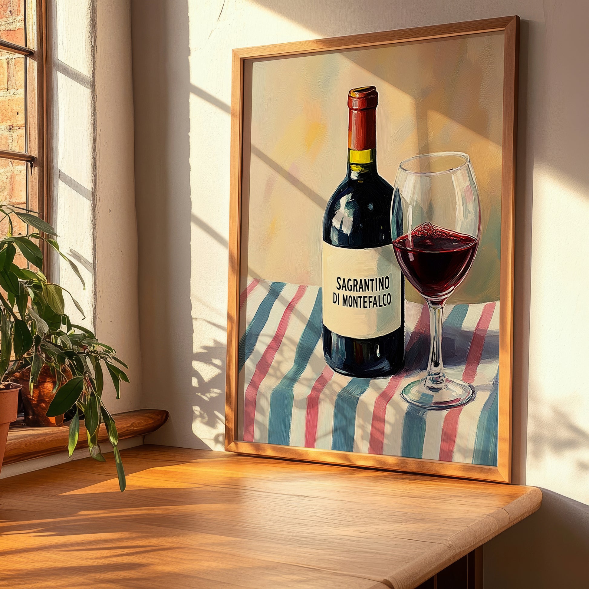 Sagrantino di Montefalco – Italian Red Wine, Wine Bar Poster, clean layout with no caption