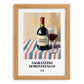 Sagrantino di Montefalco – Italian Red Wine, Wine Bar Poster, set in oak frame