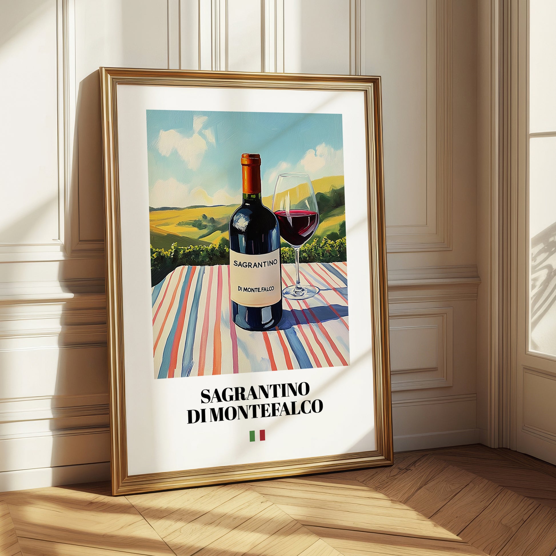 Sagrantino di Montefalco – Italian Red Wine, Wine Bar Painting