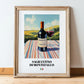 Sagrantino di Montefalco – Italian Red Wine, Wine Bar Painting, in wooden frame leaning on the floor