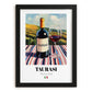 Taurasi – Italian Red Wine, Bodega Illustration, in sleek black frame