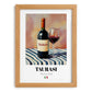 Taurasi – Italian Red Wine, Vineyard Terrace Print, set in oak frame