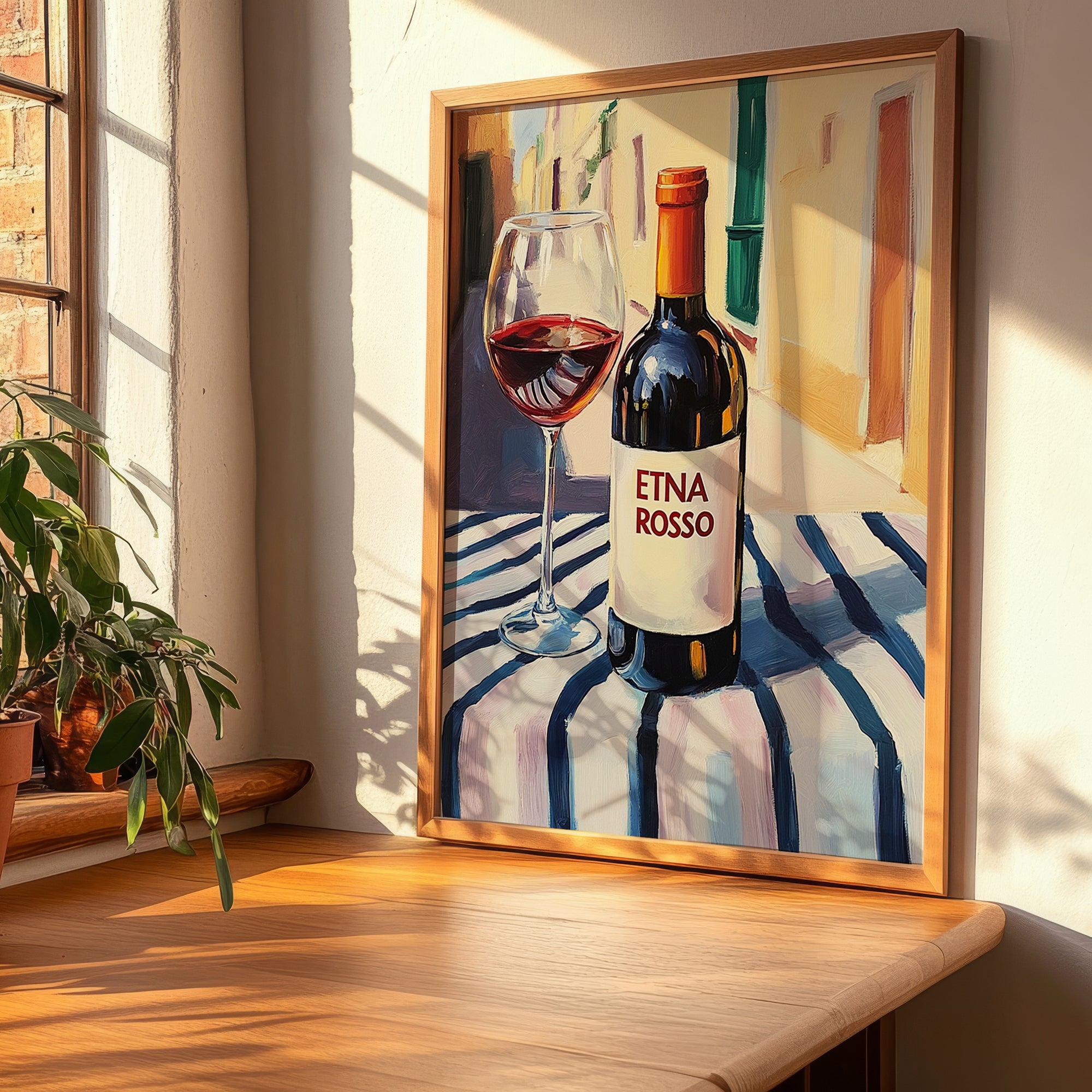 Etna Rosso – Italian Red Wine, Enoteca Illustration, clean layout with no caption