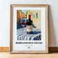 Morellino di Scansano – Italian Red Wine, Tasting Room Wall Art, in wooden frame leaning on the floor