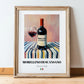 Morellino di Scansano – Italian Red Wine, Tasting Room Wall Art, in wooden frame leaning on the floor