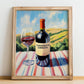 Cannonau di Sardegna – Italian Red Wine, Bodega Wall Art, no-text version framed in wood