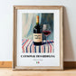 Cannonau di Sardegna – Italian Red Wine, Wine Bar Wall Art, in wooden frame leaning on the floor
