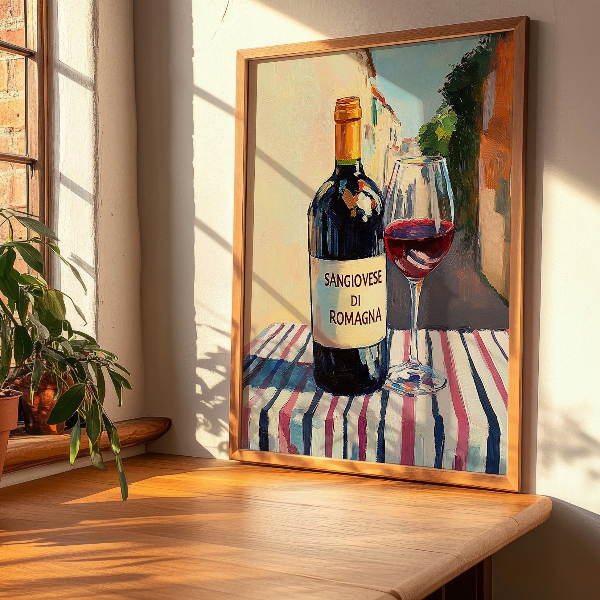 Sangiovese di Romagna – Italian Red Wine, Wine Bar Poster, clean layout with no caption