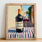Sangiovese di Romagna – Italian Red Wine, Wine Bar Poster, no-text version framed in wood