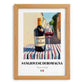 Sangiovese di Romagna – Italian Red Wine, Wine Bar Poster, set in oak frame