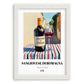 Sangiovese di Romagna – Italian Red Wine, Wine Bar Poster, placed in minimal white frame