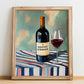 Sangiovese di Romagna – Italian Red Wine, Vinoteca Poster, no-text version framed in wood
