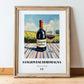 Sangiovese di Romagna – Italian Red Wine, Vinoteca Painting, in wooden frame leaning on the floor