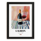 Lagrein – Italian Red Wine, Bodega Illustration, in sleek black frame