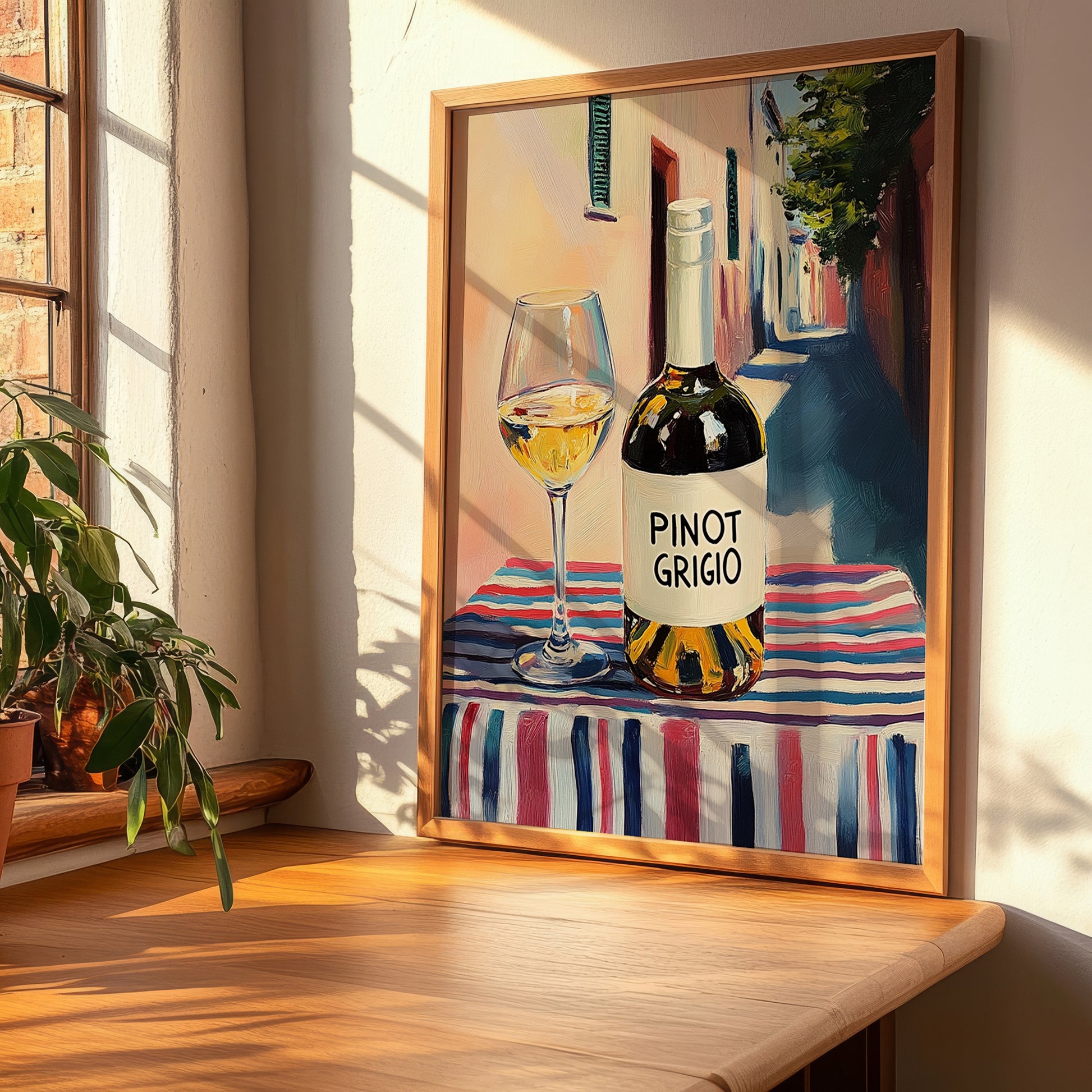 Pinot Grigio – Italian White Wine, Enoteca Poster, clean layout with no caption