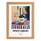 Pinot Grigio – Italian White Wine, Enoteca Poster, set in oak frame