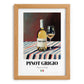 Pinot Grigio – Italian White Wine, Enoteca Wall Art, set in oak frame