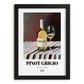 Pinot Grigio – Italian White Wine, Enoteca Wall Art, in sleek black frame