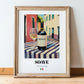 Soave – Italian White Wine, Wine Bar Wall Decor, in wooden frame leaning on the floor