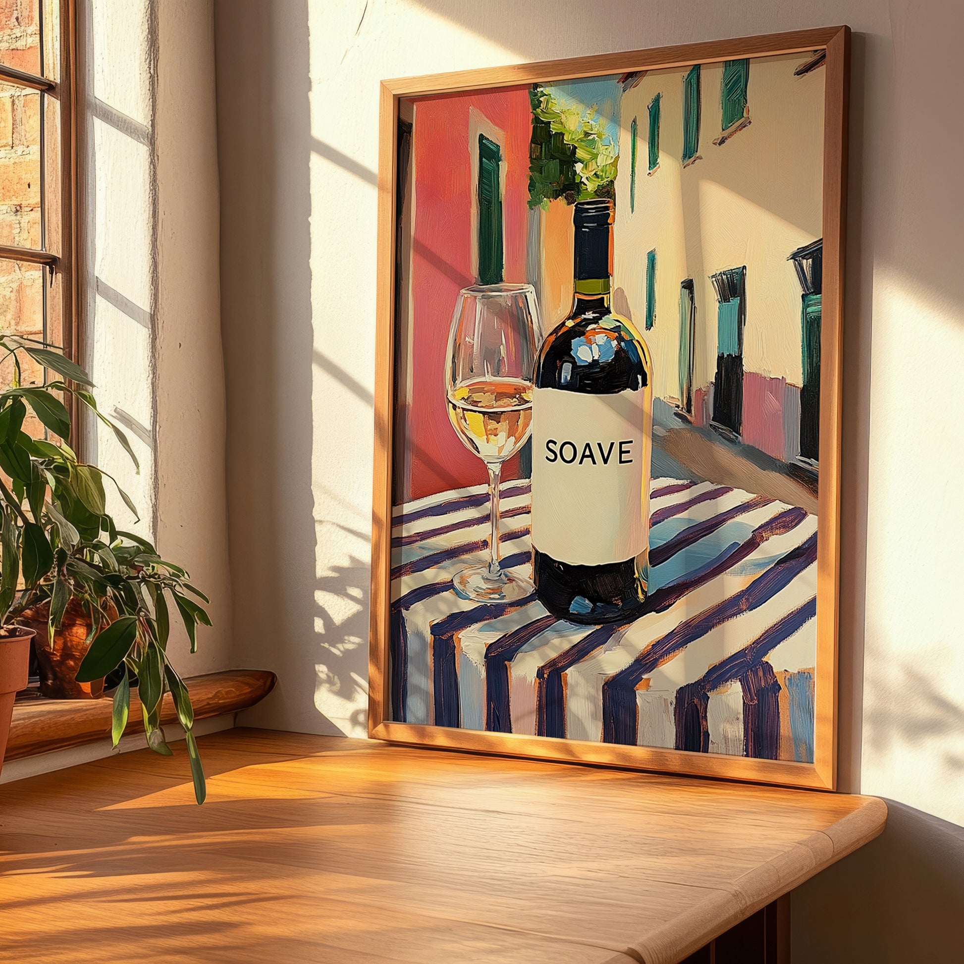 Soave – Italian White Wine, Wine Bar Wall Decor, clean layout with no caption