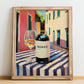 Soave – Italian White Wine, Wine Bar Wall Decor, no-text version framed in wood