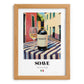 Soave – Italian White Wine, Wine Bar Wall Decor, set in oak frame