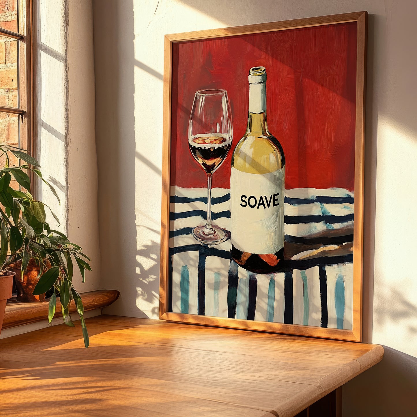 Soave – Italian White Wine, Wine Bar Still Life, clean layout with no caption