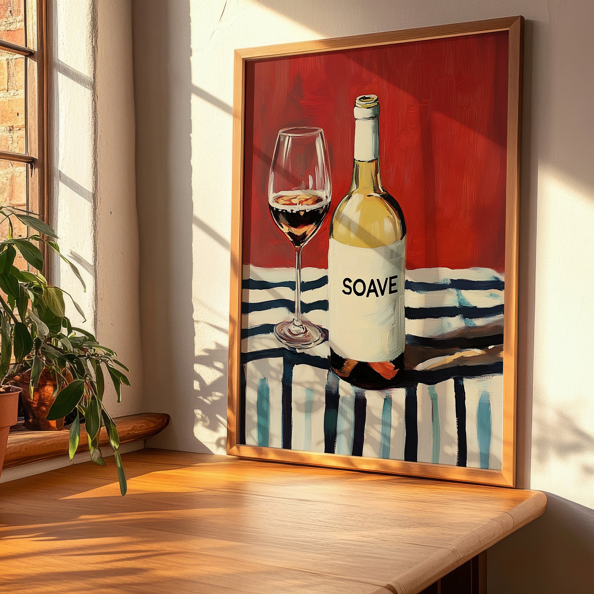 Soave – Italian White Wine, Wine Bar Still Life, clean layout with no caption