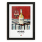 Soave – Italian White Wine, Wine Bar Still Life, in sleek black frame