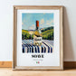 Soave – Italian White Wine, Wine Bar Poster, in wooden frame leaning on the floor
