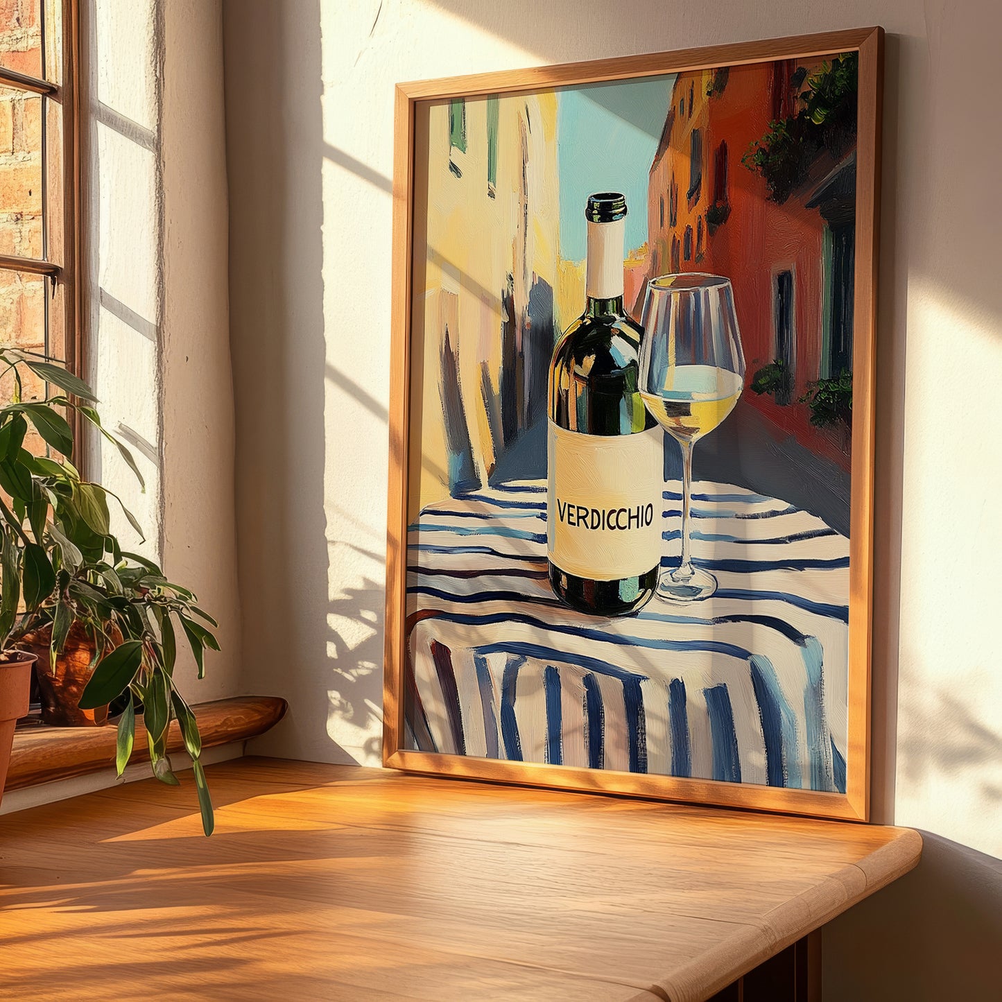 Verdicchio – Italian White Wine, Wine Bar Still Life, clean layout with no caption