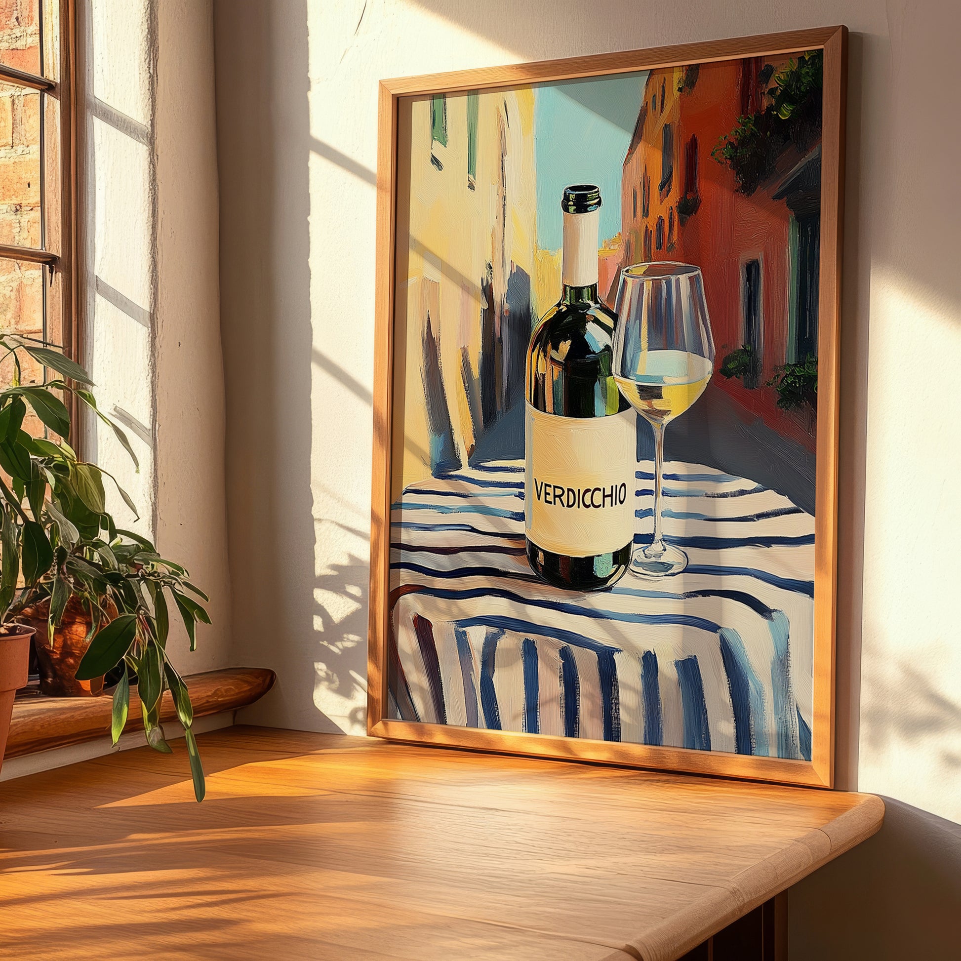 Verdicchio – Italian White Wine, Wine Bar Still Life, clean layout with no caption