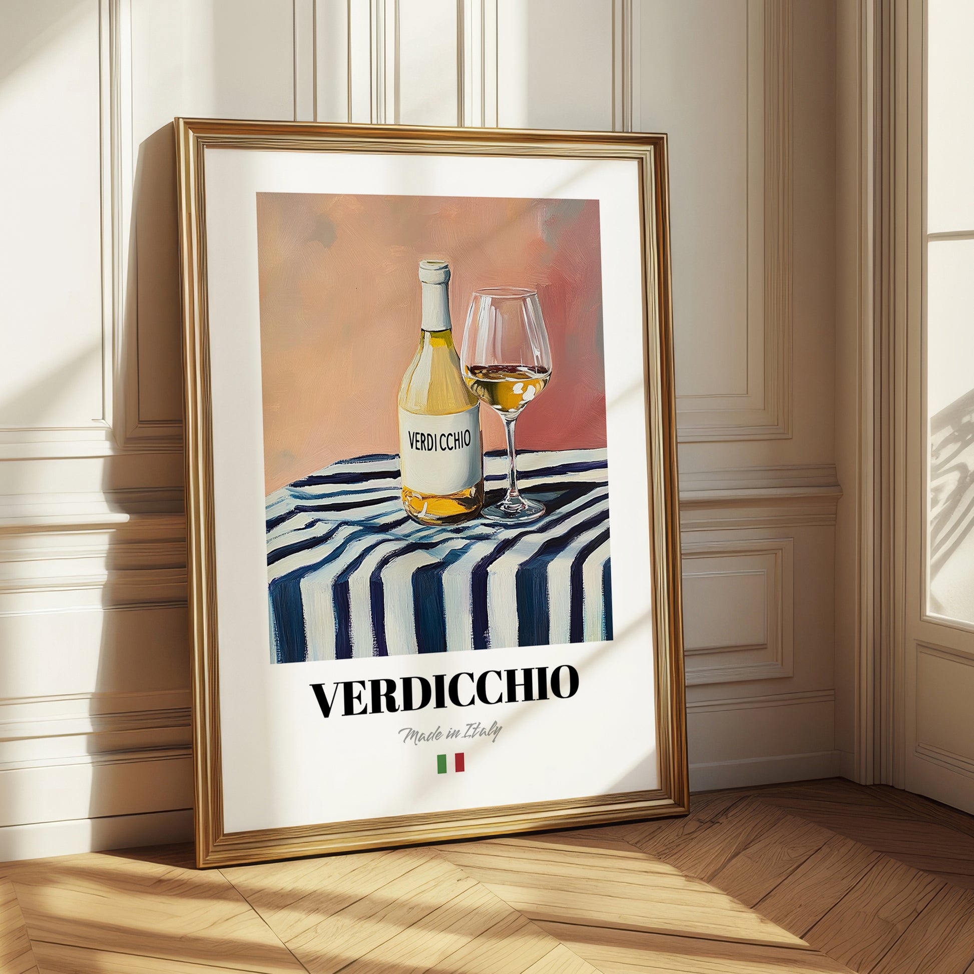 Verdicchio – Italian White Wine, Wine Bar Painting