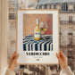 Verdicchio – Italian White Wine, Wine Bar Painting, styled in a charming Paris street view