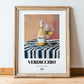 Verdicchio – Italian White Wine, Wine Bar Painting, in wooden frame leaning on the floor