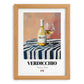 Verdicchio – Italian White Wine, Wine Bar Painting, set in oak frame