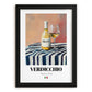 Verdicchio – Italian White Wine, Wine Bar Painting, in sleek black frame