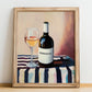 Vermentino – Italian White Wine, Vinoteca Poster, no-text version framed in wood