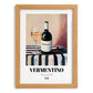 Vermentino – Italian White Wine, Vinoteca Poster, set in oak frame